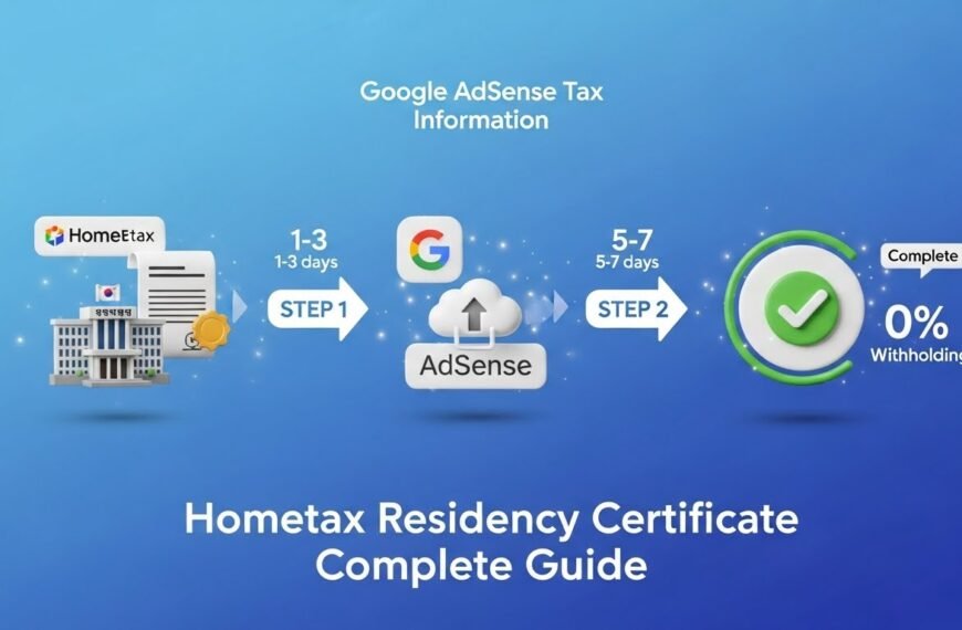 구글 애드센스 세금 정보 업데이트 2025…