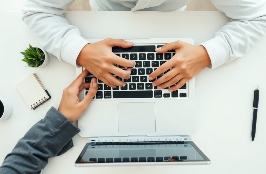 청년 창업 지원금 지원금 - flat lay of Korean young entrepreneur business plan notebook and laptop on white desk, youth startup support fund concept