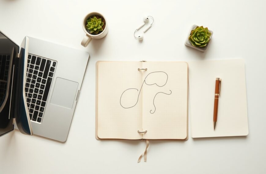 소상공인 지원금 - flat lay of Korean small business support documents and laptop on white desk, government funding concept