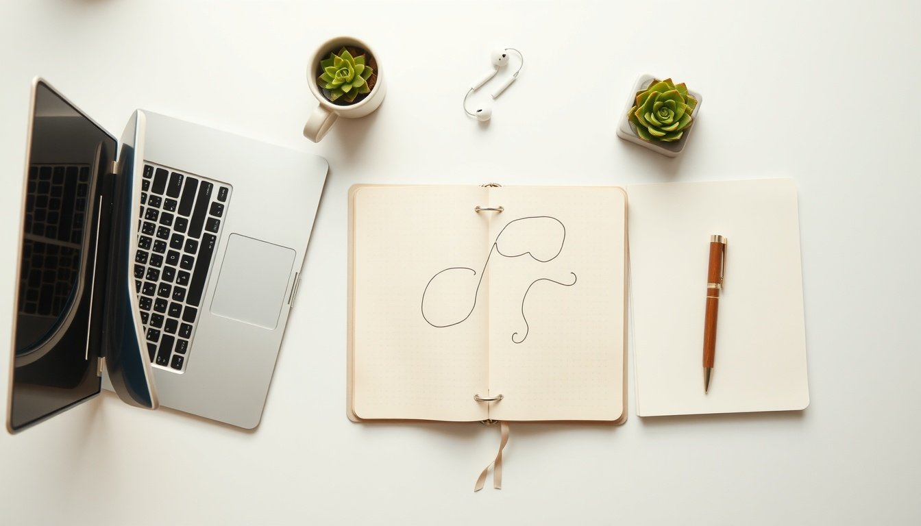 소상공인 지원금 - flat lay of Korean small business support documents and laptop on white desk, government funding concept