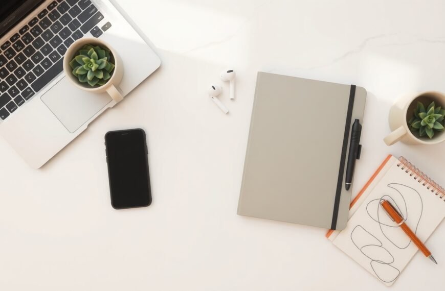 GPT-4o - flat lay of smartphone and laptop displaying GPT-4o interface on white desk, AI technology concept