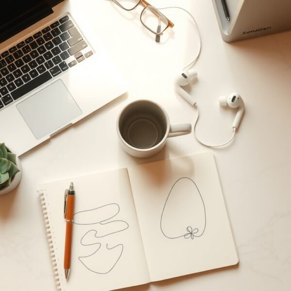 올트먼 삼성전자에 - Sam Altman visiting Samsung Electronics headquarters, AI collaboration meeting concept, flat lay of smartphone and laptop with OpenAI and Samsung logos on white desk
