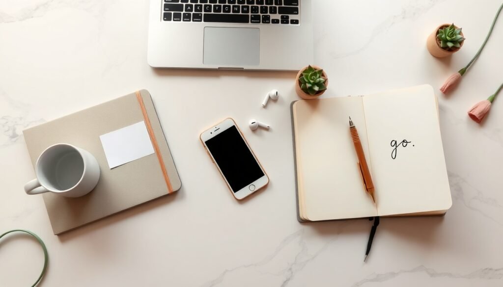 소상공인 지원금 지원금 - flat lay of Korean small business owner support documents and smartphone with government app on white desk, small business support grant concept