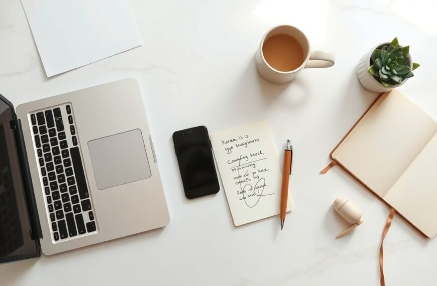 소상공인 지원금 지원금 - flat lay of Korean small business support documents and smartphone on white desk, government subsidy concept