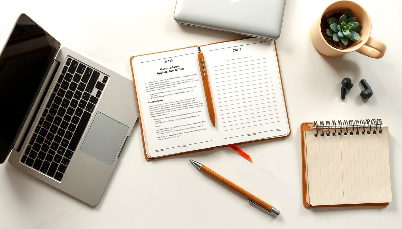 음성군 경제성장 - flat lay of government support application forms and a pen on a white desk, Eumseong-gun economic growth policy concept