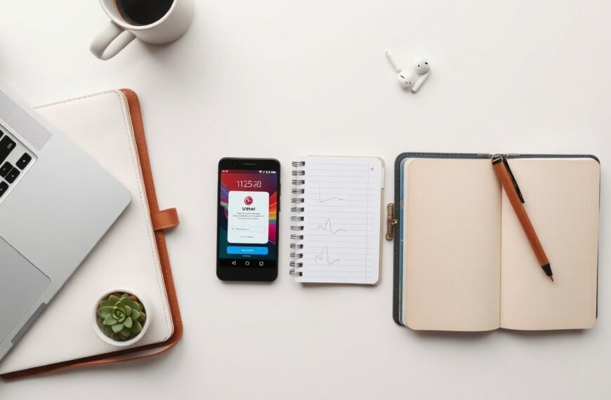 유플러스멤버십 - flat lay of smartphone displaying LG Uplus membership app on white desk, loyalty program concept