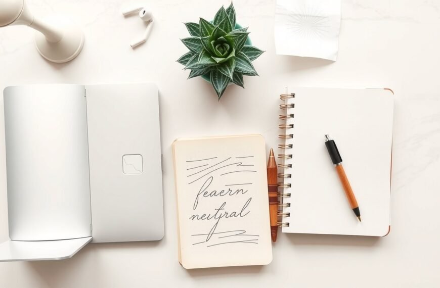 기후부 탈탄소 - flat lay of green energy icons, carbon neutral concept symbols and government document on white desk, decarbonization award Korea 2026