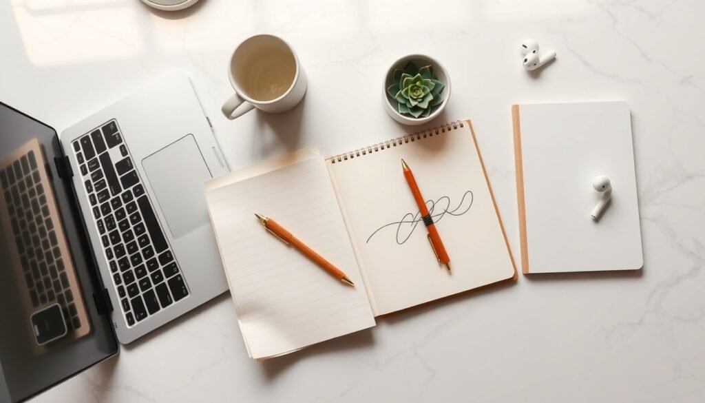 산재보험 - flat lay of workers compensation insurance documents and pen on white desk,산재보험 concept