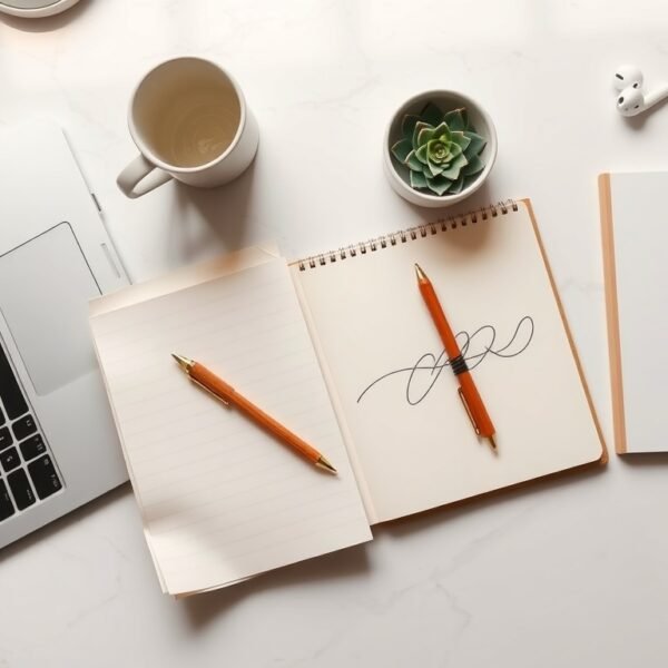 산재보험 - flat lay of workers compensation insurance documents and pen on white desk,산재보험 concept
