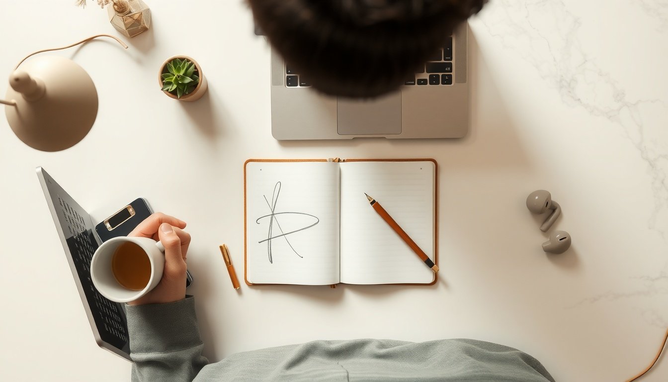 실업급여 신청 - upper body shot of Korean man with face visible, sitting at desk and looking at computer screen showing employment insurance website, natural hands
