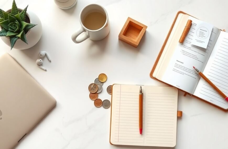 산청군 청년통장 - flat lay of savings account booklet and coins on white desk, youth savings support policy concept