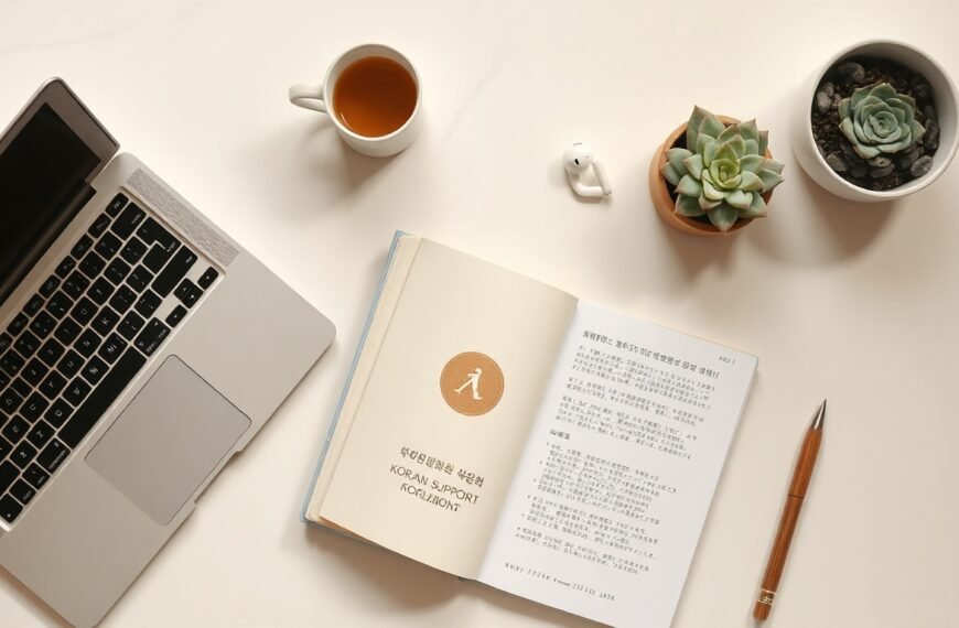 장애인 지원금 - flat lay of Korean government support documents and disability welfare booklet on white desk,장애인 지원금 concept