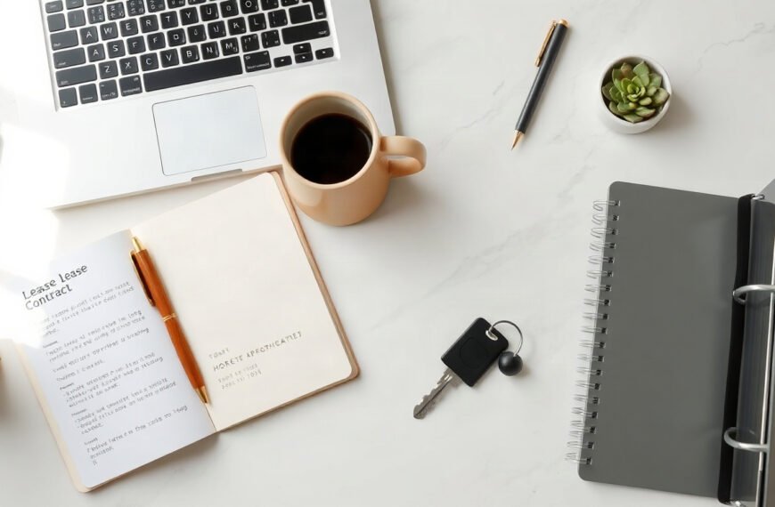 전세 대출 - flat lay of Korean apartment lease contract documents and house key on white desk, jeonse loan concept