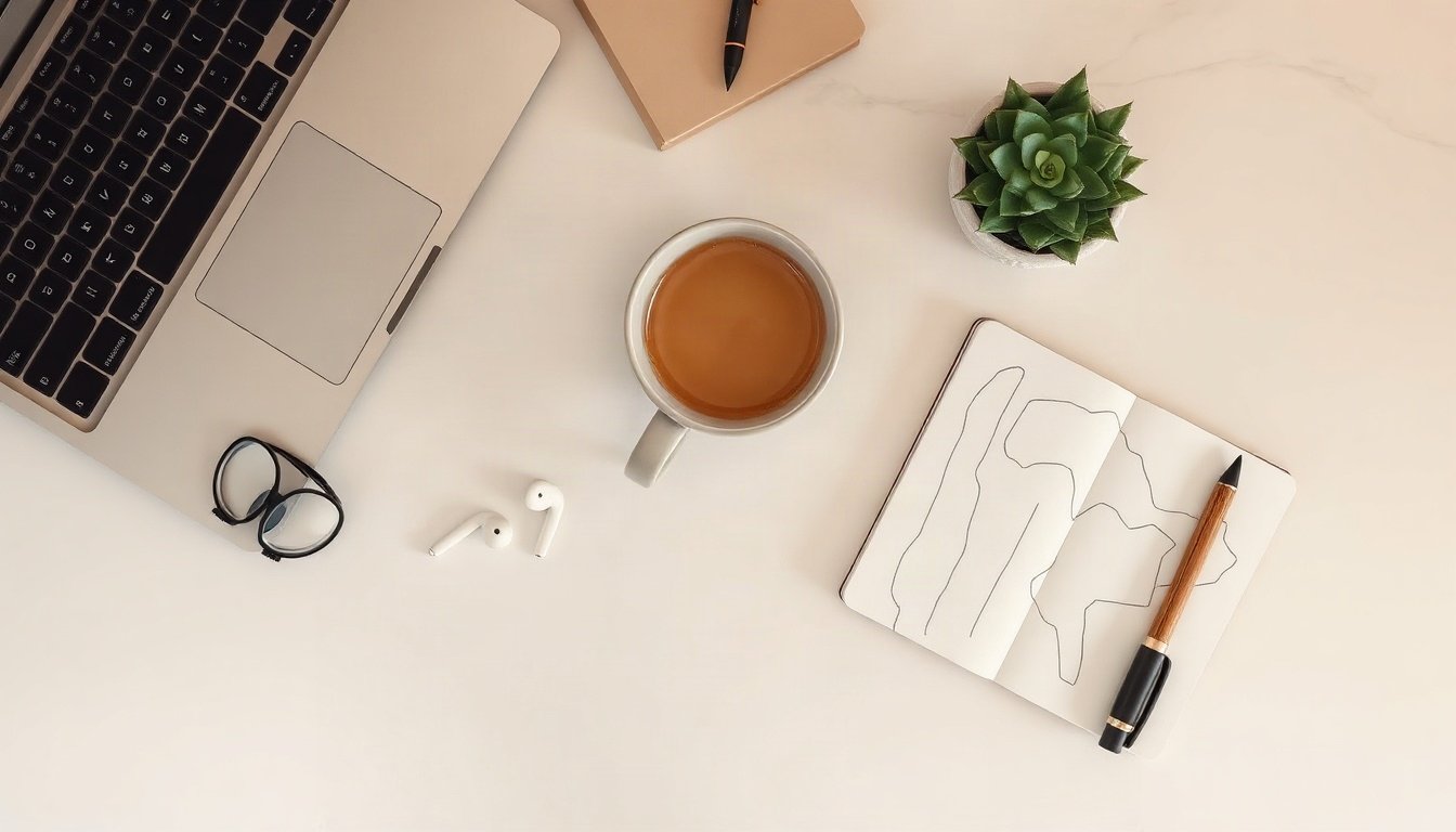부업 추천 - Korean professional man upper body shot with face visible, working on laptop at home office desk, side hustle income concept, natural hands