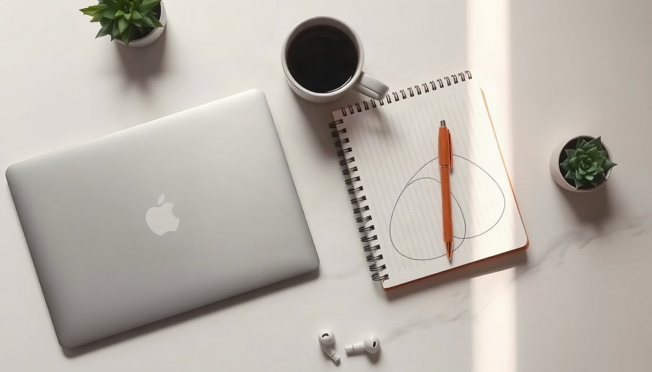 충남신보 월의 - flat lay of startup business documents, notebook, and pen on desk with South Chungnam region map, youth entrepreneur support concept