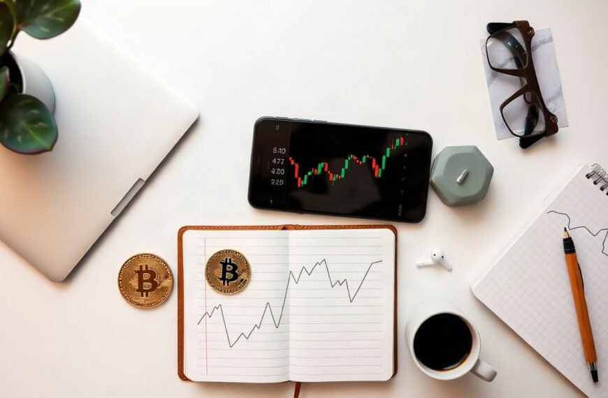 비트코인 - flat lay of bitcoin coin and smartphone with investment chart on white desk, cryptocurrency investment concept 2026
