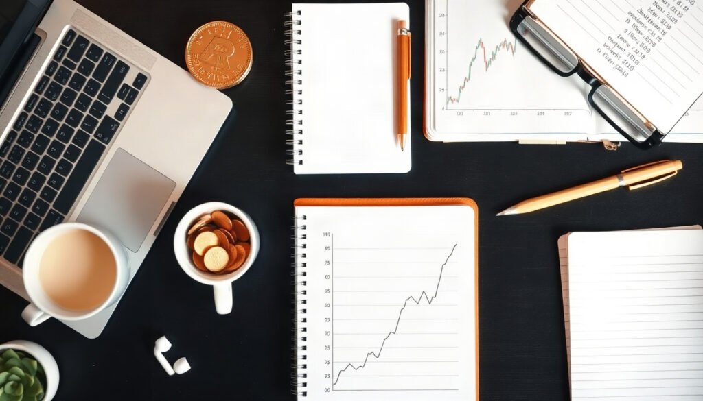 금 투자 - flat lay of gold bars and coins on dark wooden desk with financial chart printout, gold investment concept
