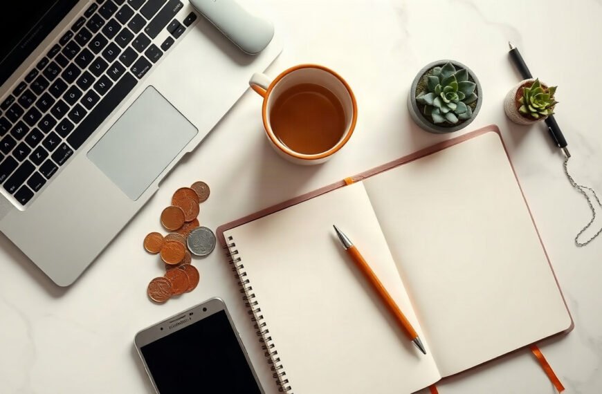 삼성 금융 - Samsung finance microfinance concept, overhead view of coins, small notebook and calculator on white desk, Korean microcredit support