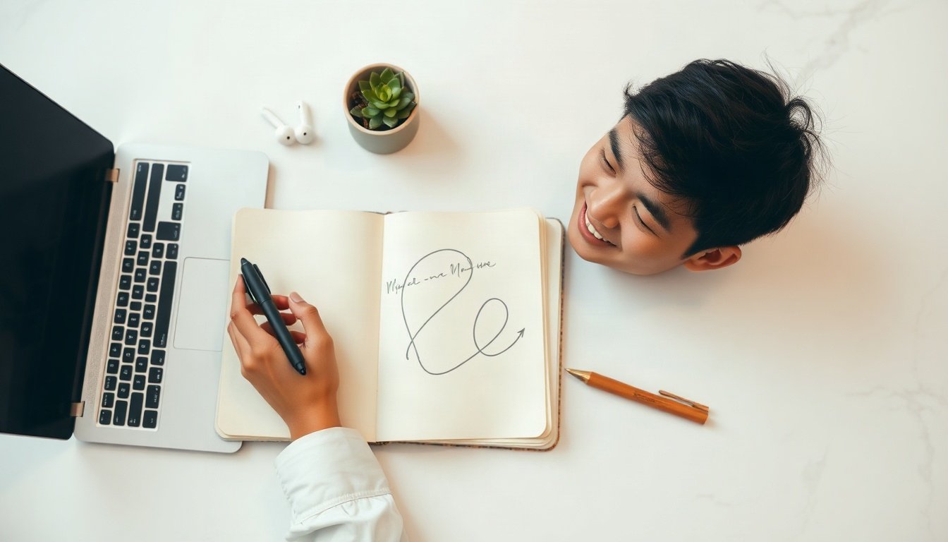 지역 인구정책 - young Korean man upper body shot with face visible, smiling technician at modern regional factory, regional population policy and local jobs concept, natural hands