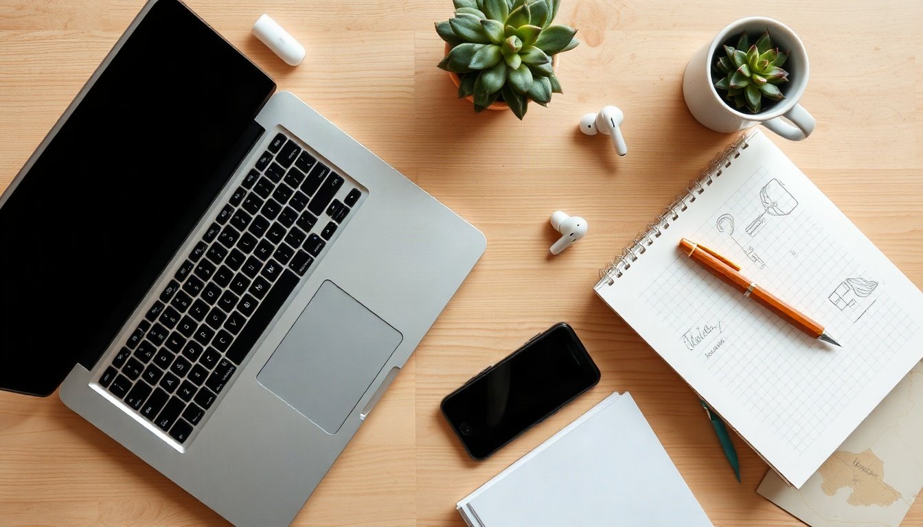 제주 소상공인 - flat lay of business documents, calculator and smartphone on wooden desk, Jeju small business recovery support concept
